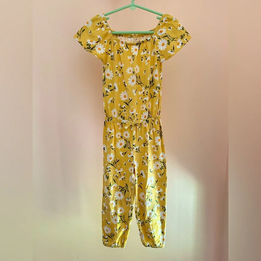 Yellow Floral Jumpsuit | Spring One Piece | Girls Size 3T | The Children’s Place